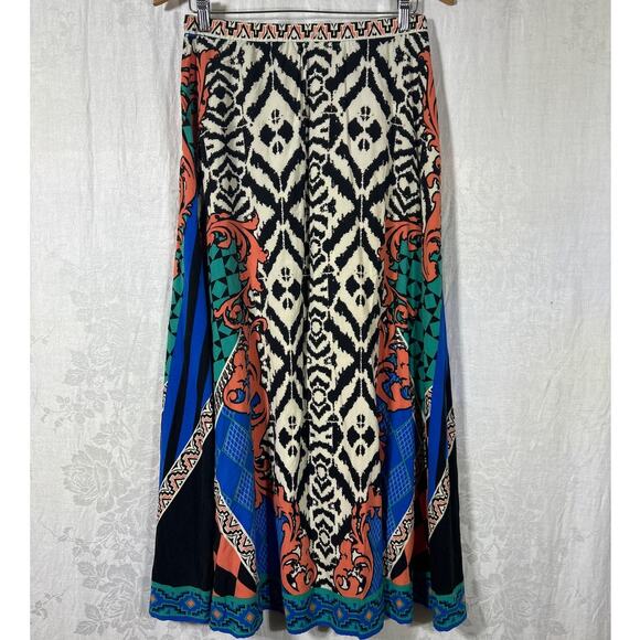 Flying Tomato Maxi Skirt Medium Mixed Print A Line Boho - Picture 1 of 9